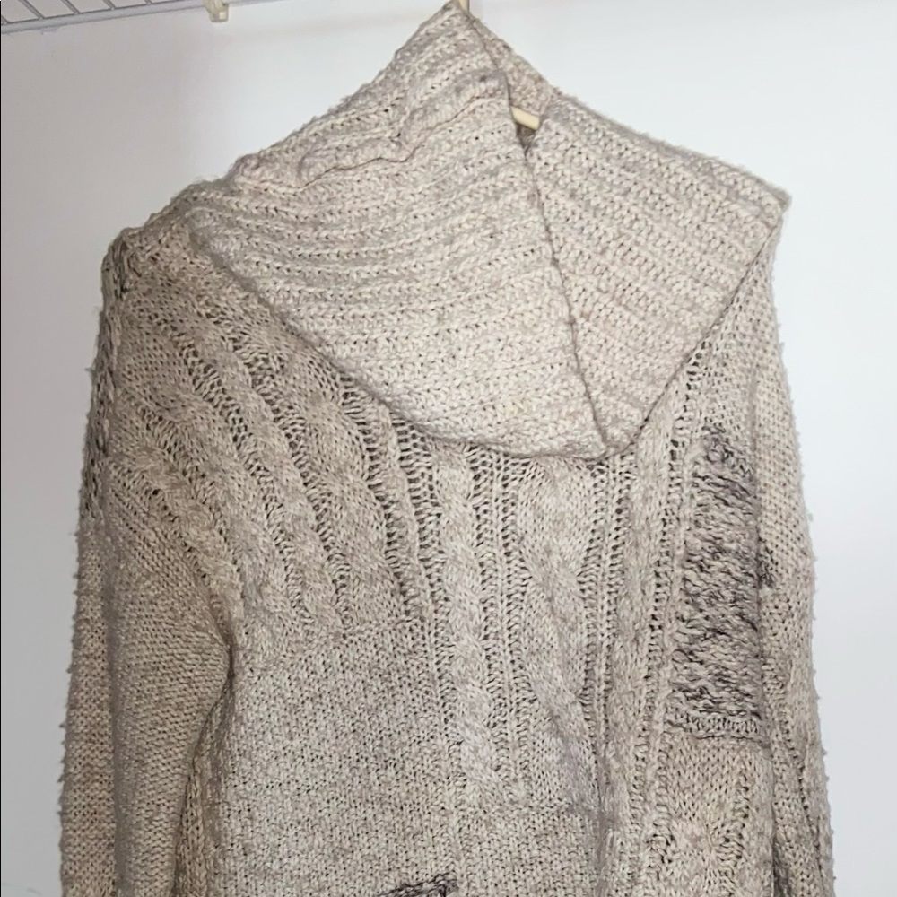 Oversized Woven TurtleNeck Sweater